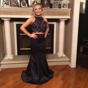 Navy blue prom dress